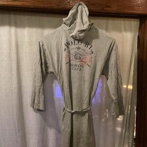Polo Ralph Lauren Gray Hooded Robe